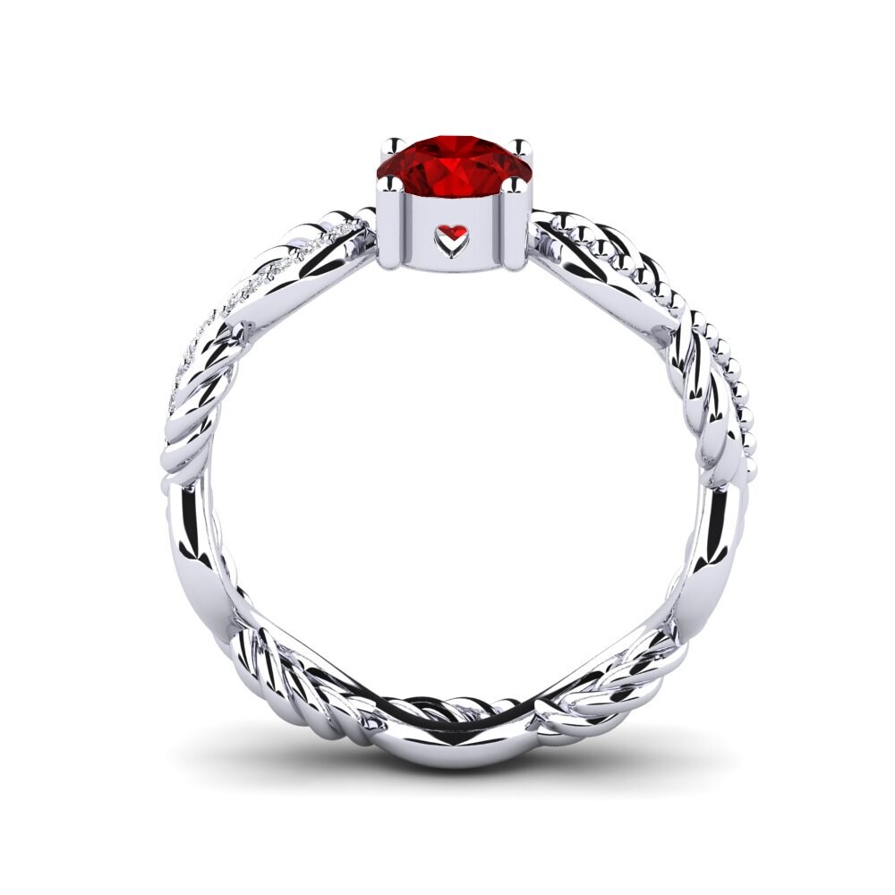Ruby (Lab Created) Engagement Ring Beta