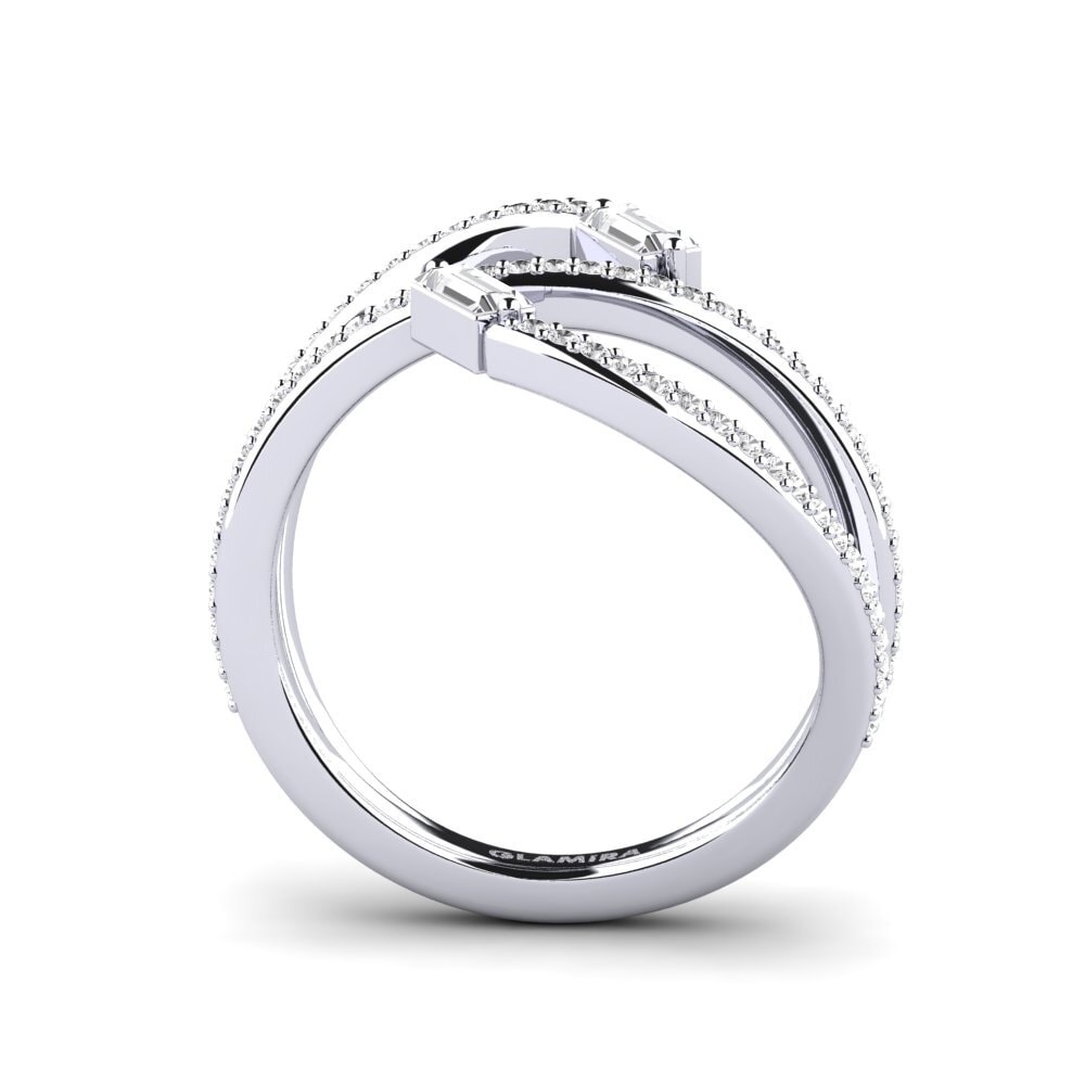 Zafiro blanco Anillo Betsabea