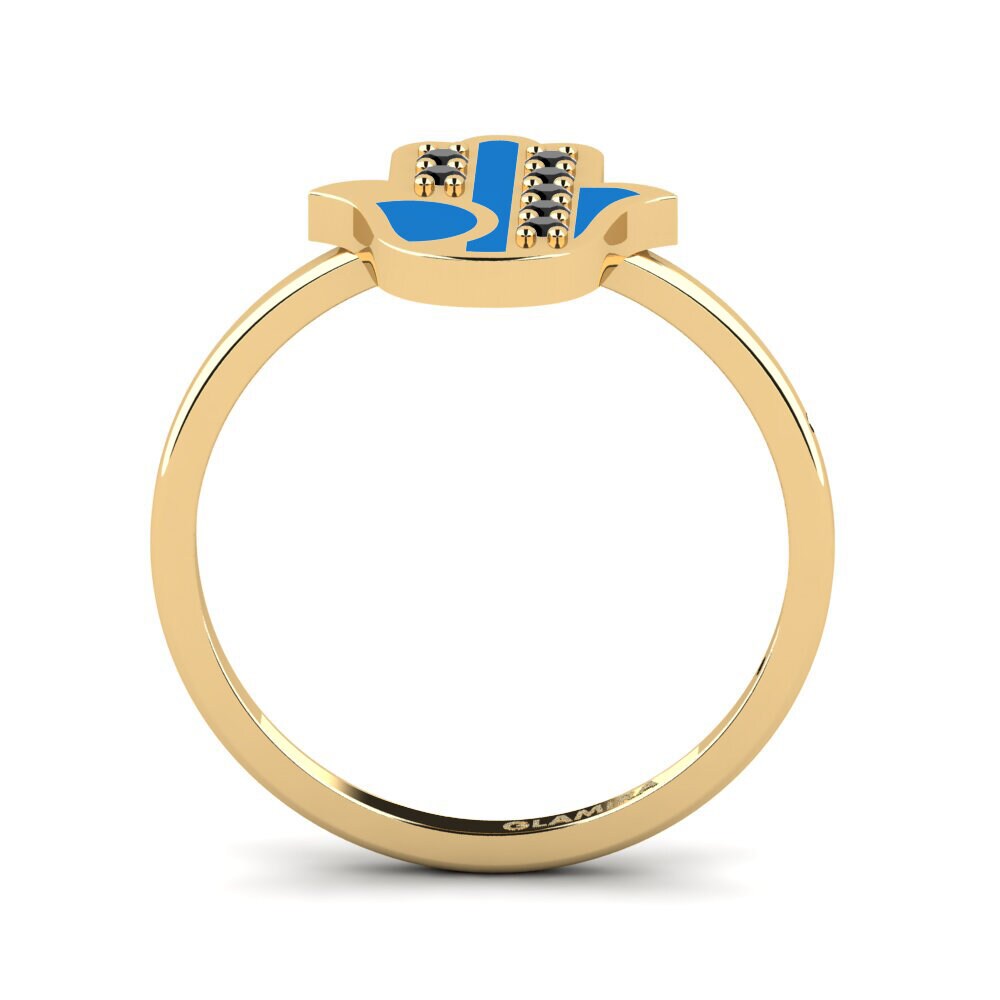 Schwarzer Onyx Ring Bezorgd
