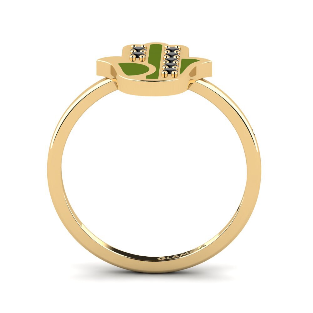 Schwarzer Saphir Ring Bezorgd