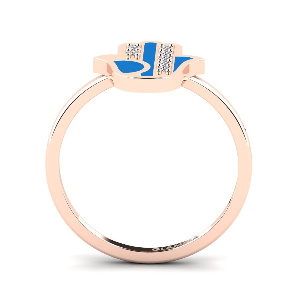 14k Oro Rosa Anillo Bezorgd