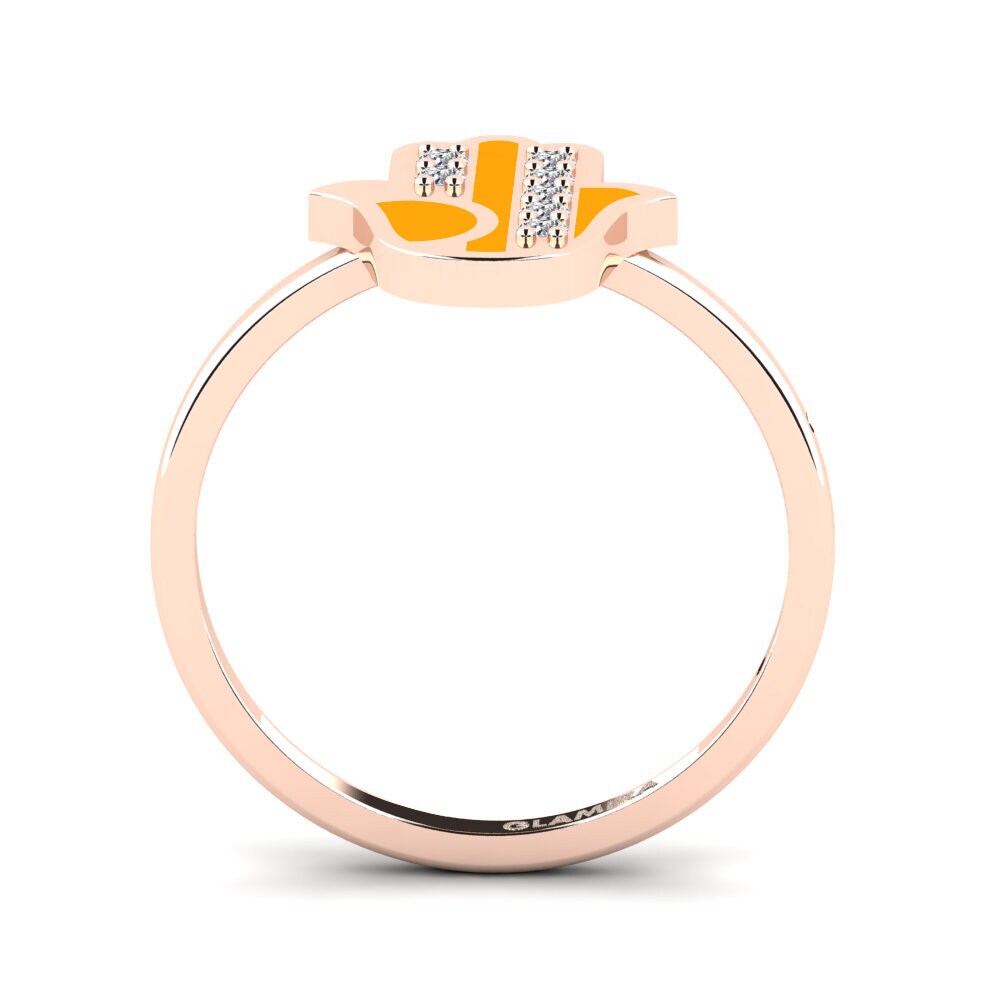 14k Oro Rosa Anillo Bezorgd