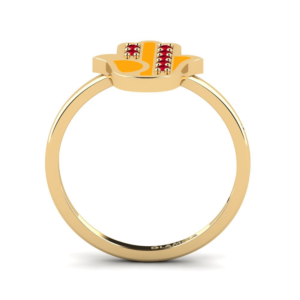 Red Zirconia Ring Bezorgd