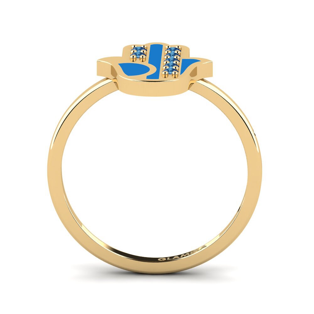 Circonita Azul Oscuro Anillo Bezorgd