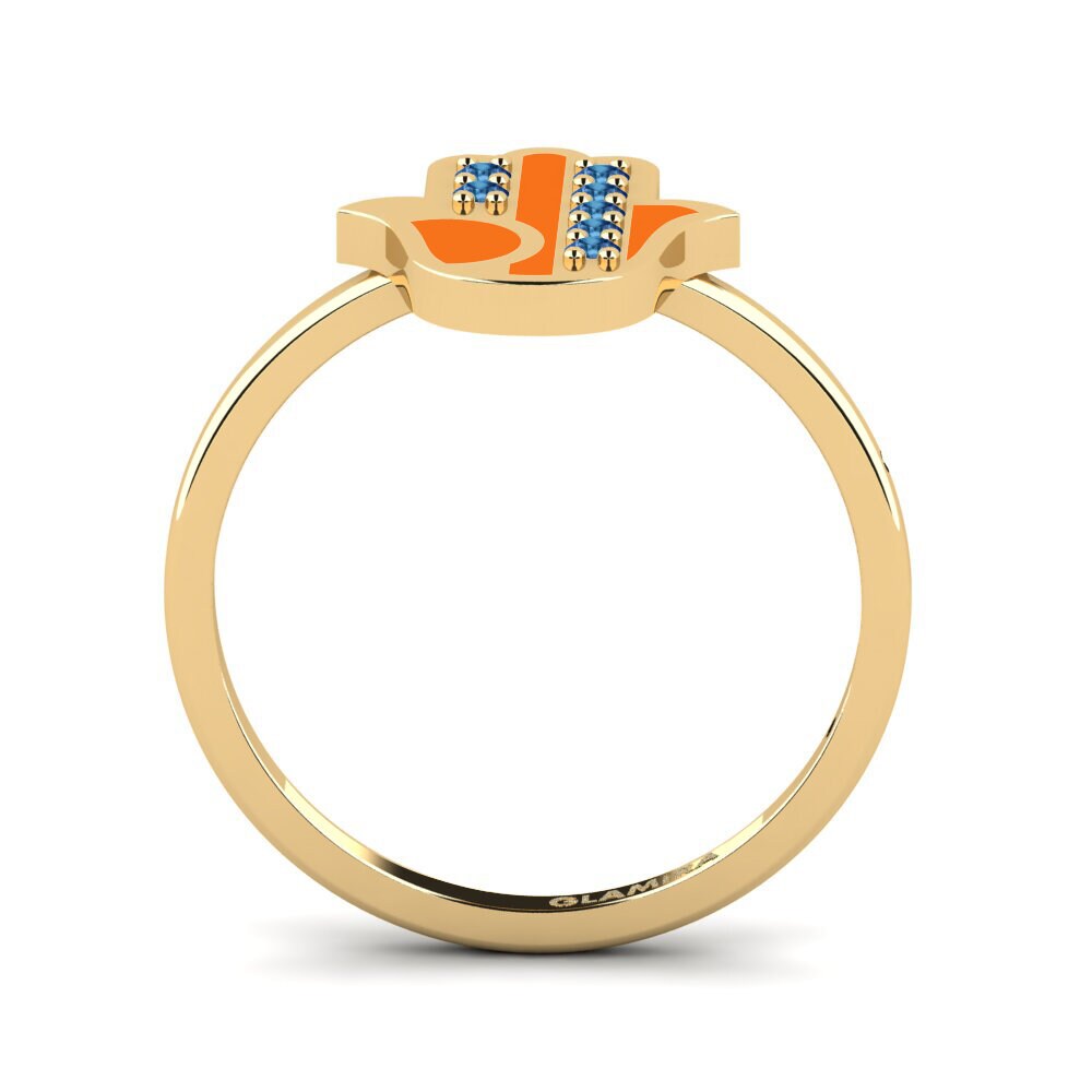 Zircone Bleu Foncé Bague Bezorgd