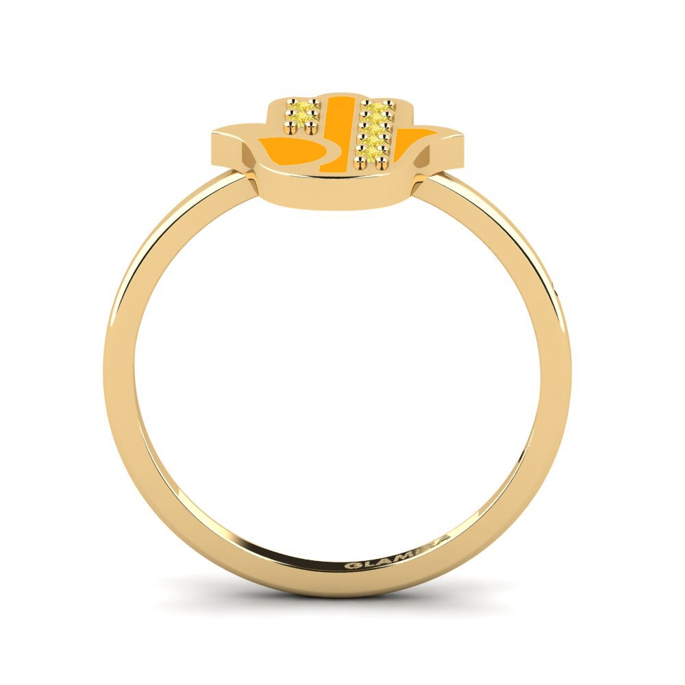 Yellow Sapphire Ring Bezorgd