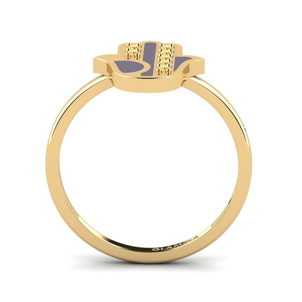 Yellow Diamond Ring Bezorgd
