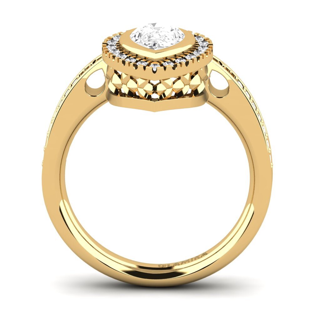 Zafiro blanco Anillo de compromiso Bibury