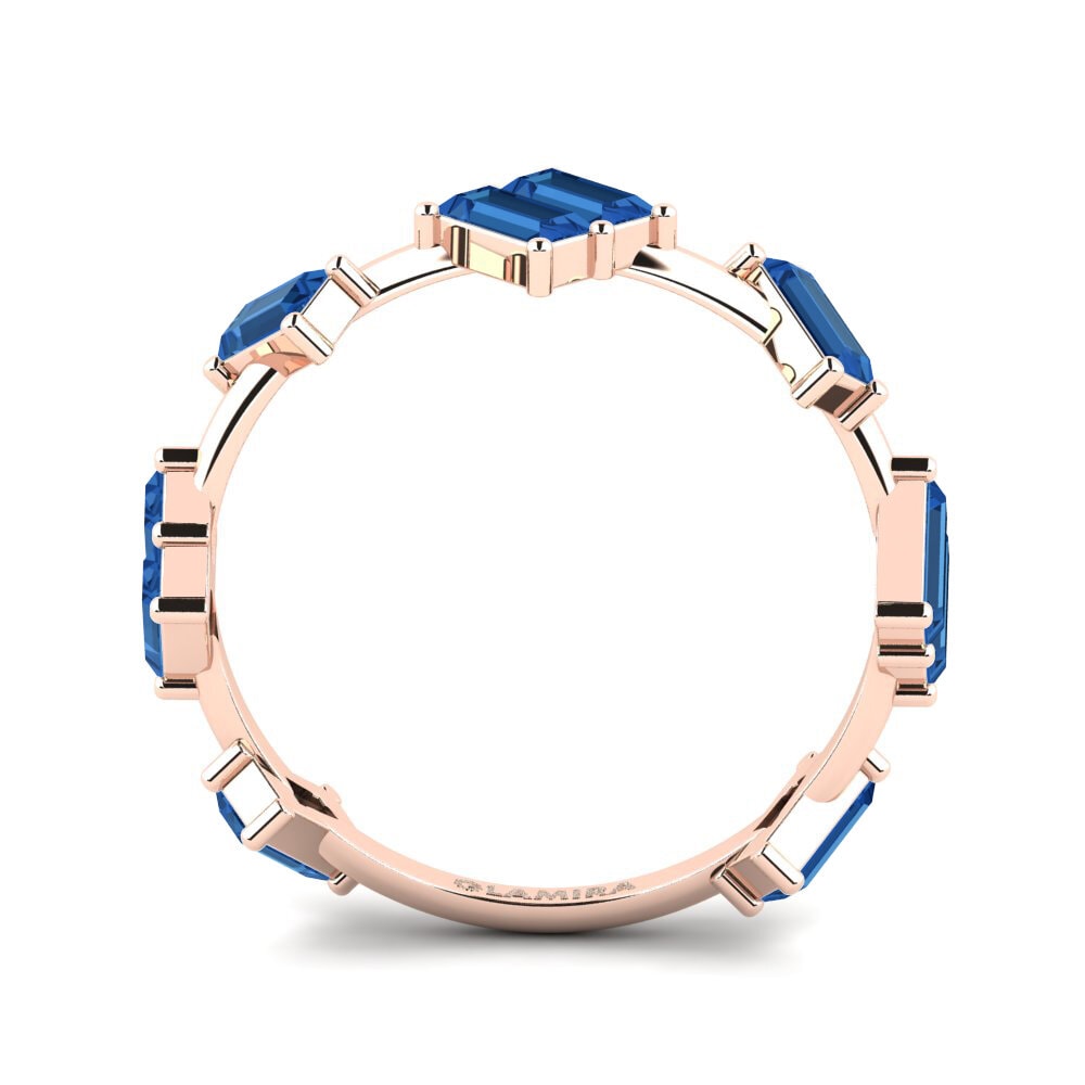 Dunkelblauer Zirkonia Ring Bidane