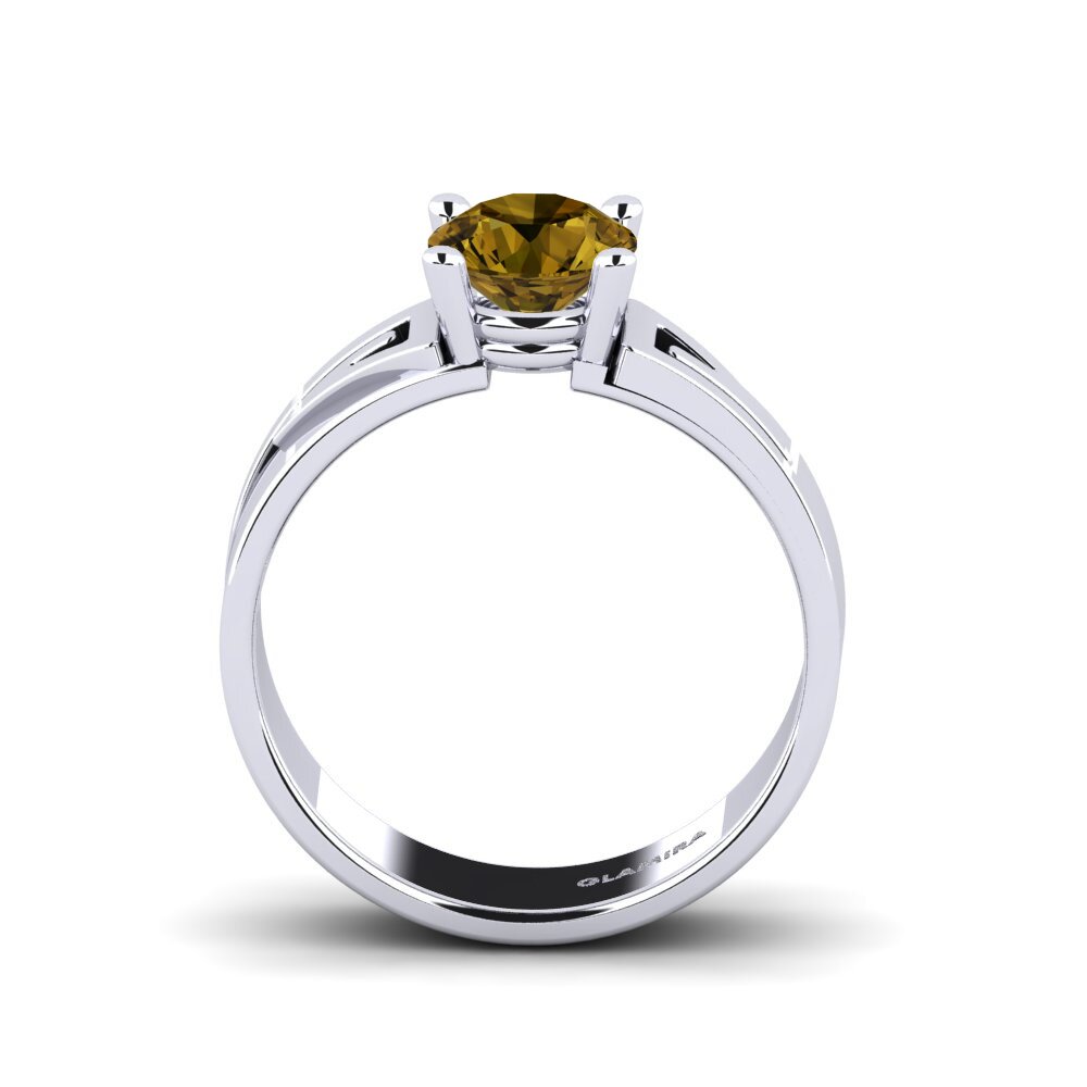 Brown Zircon Engagement Ring Biddie