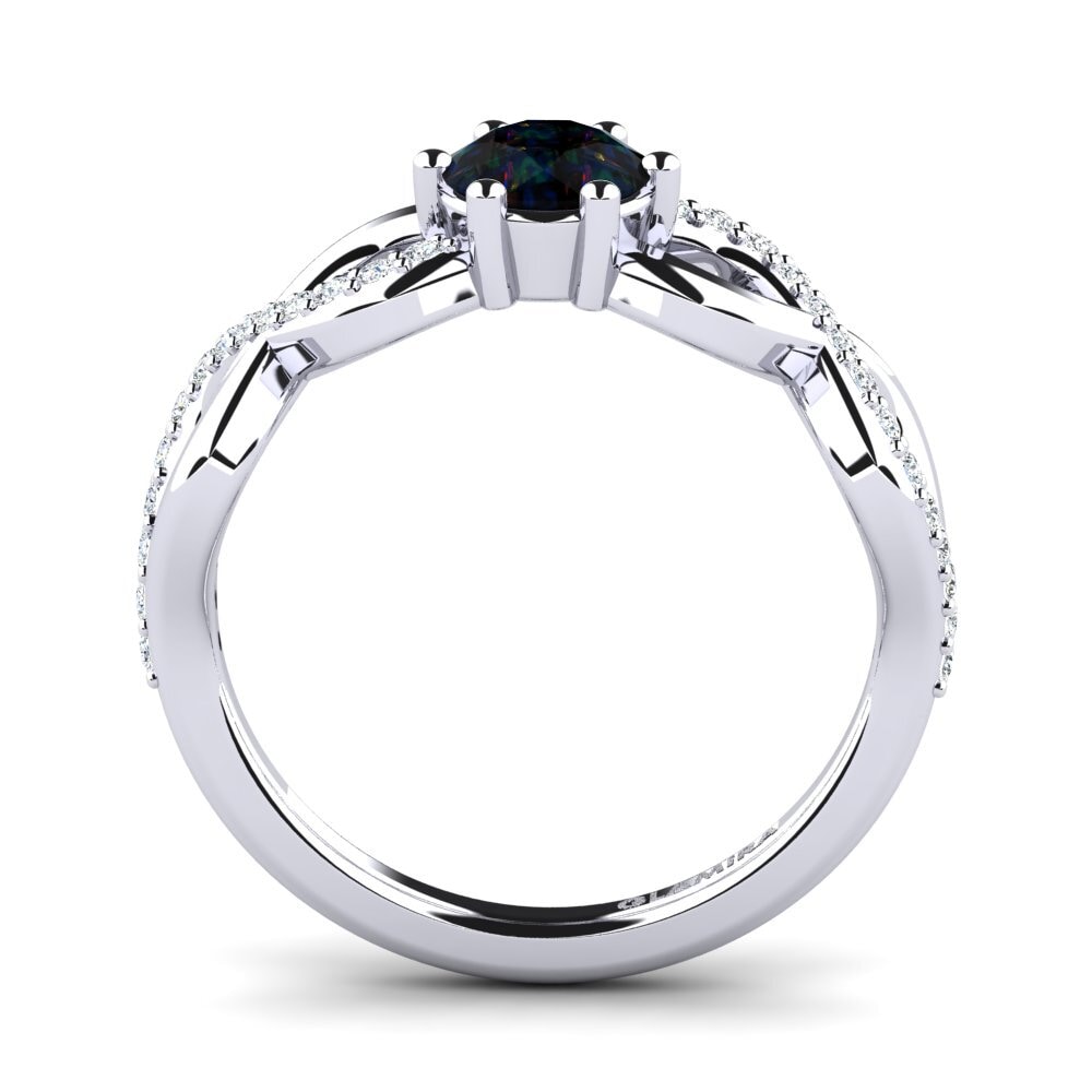 Black Opal Women's Ring Bifige