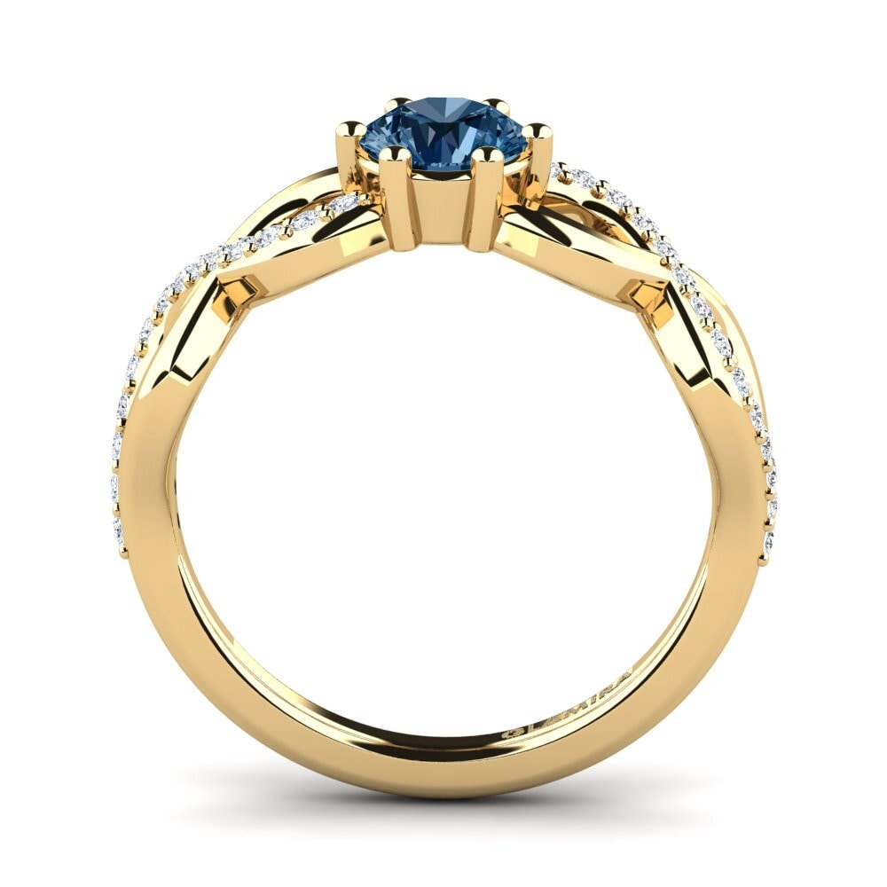 Blue Diamond Women's Ring Bifige