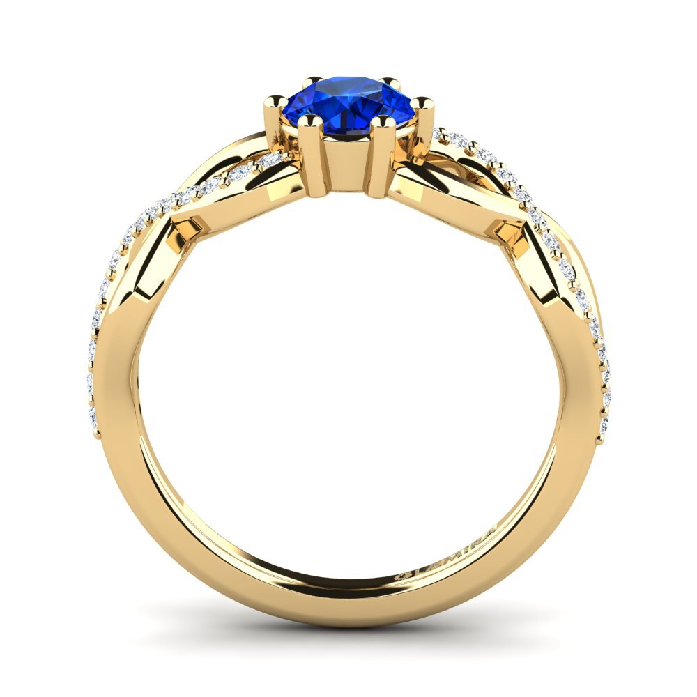 Sapphire (Lab Created) Women's Ring Bifige