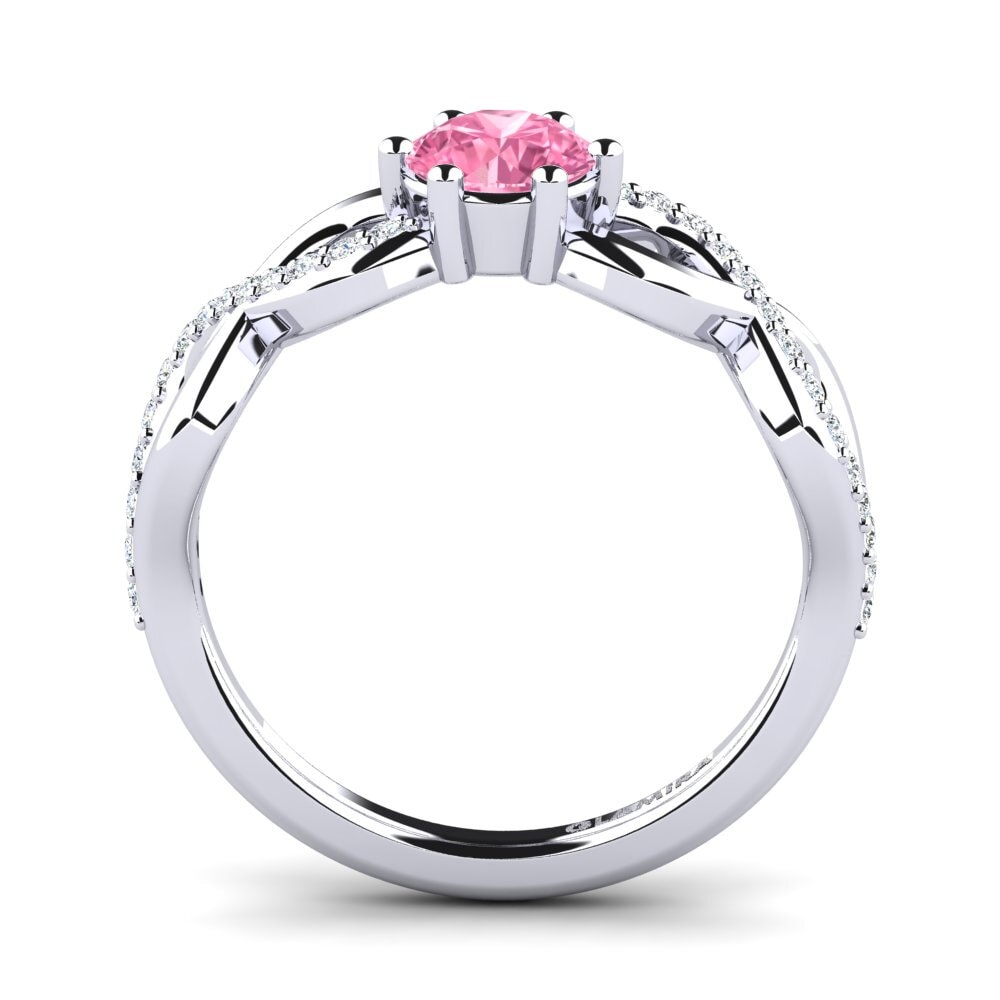 Zafiro Rosado Anillo de Mujer Bifige
