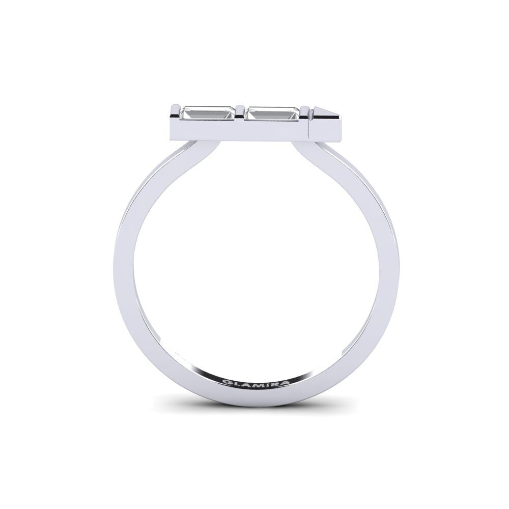 Weißer Saphir Ring Biggle