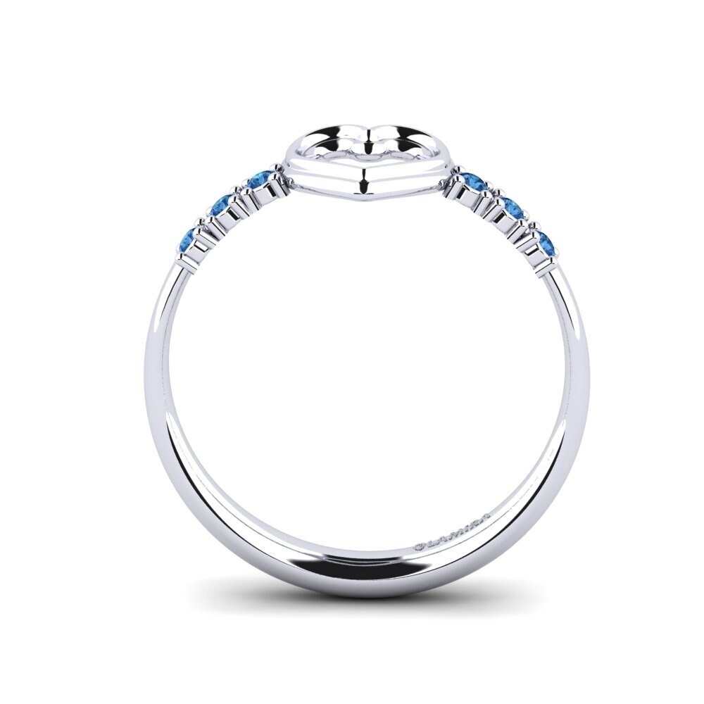 Zircone Blu Scuro Anello Bikyu