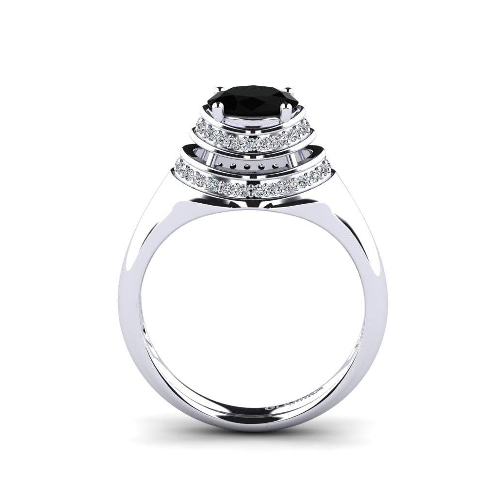 Black Diamond Engagement Ring Billina