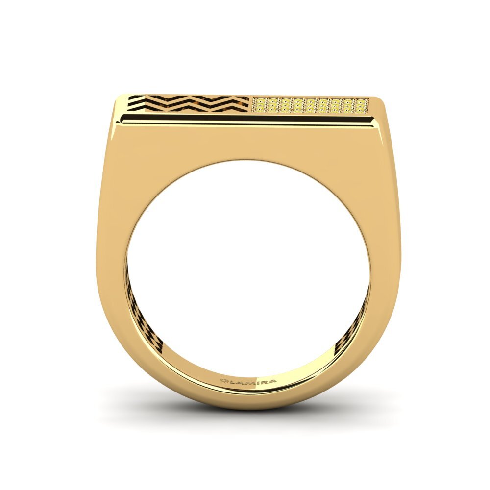 9ct Yellow Gold Yellow Sapphire Men's Ring Bisogno