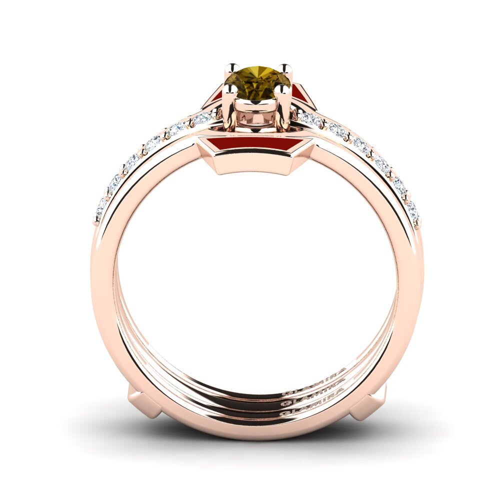Brown Zircon Ring Blada SET