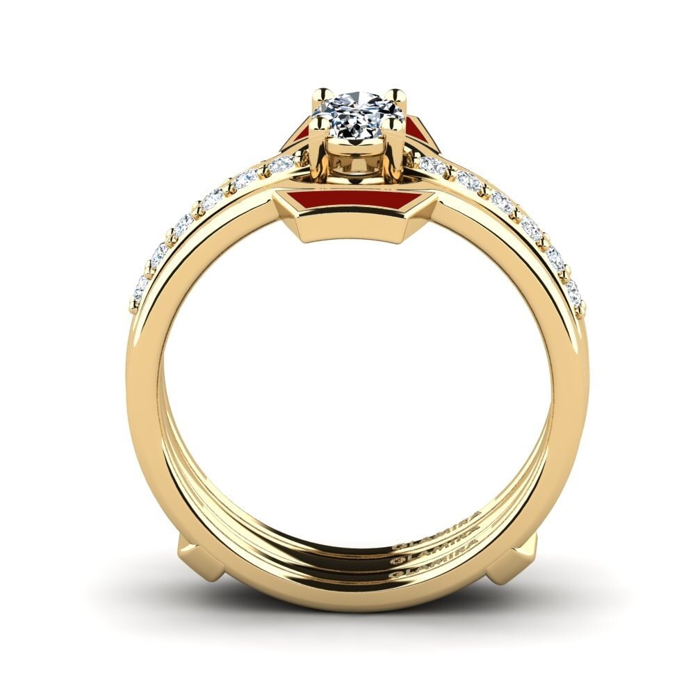 Gelbgold 585 Ring Blada SET