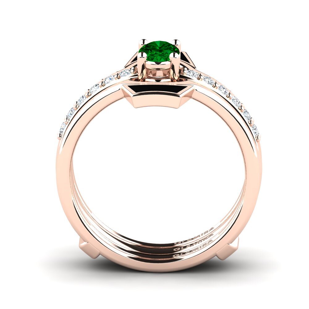 Zircônia Verde Anel Blada SET