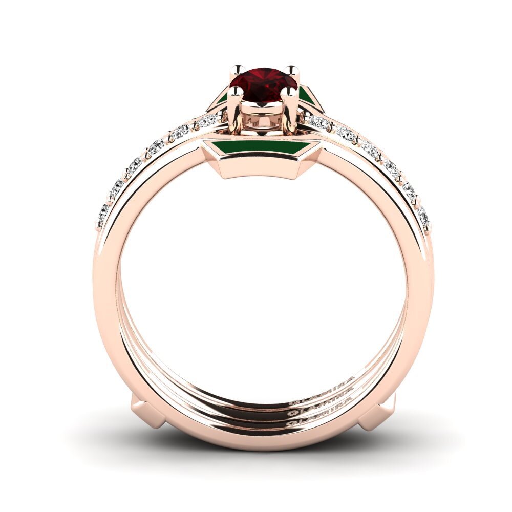 garnet Anel Blada SET