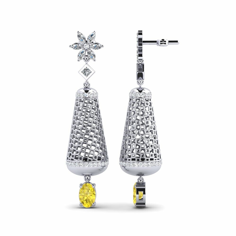 Saphir Jaune Boucle d'oreille femme Bleakley