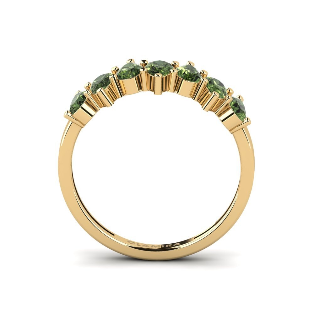 Green Sapphire Ring Blomme