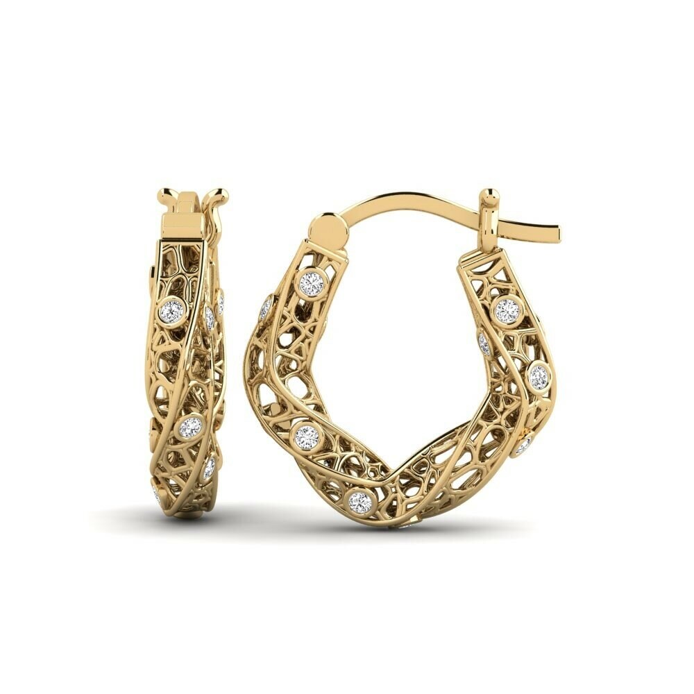 Moissanite Boucle d'oreille femme Bluebell