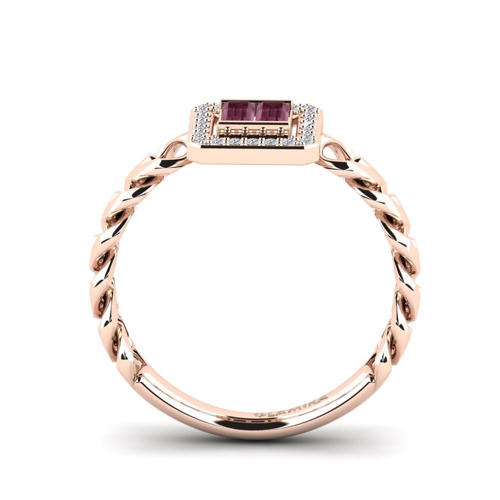 Rhodolite Garnet Engagement Ring Bobah