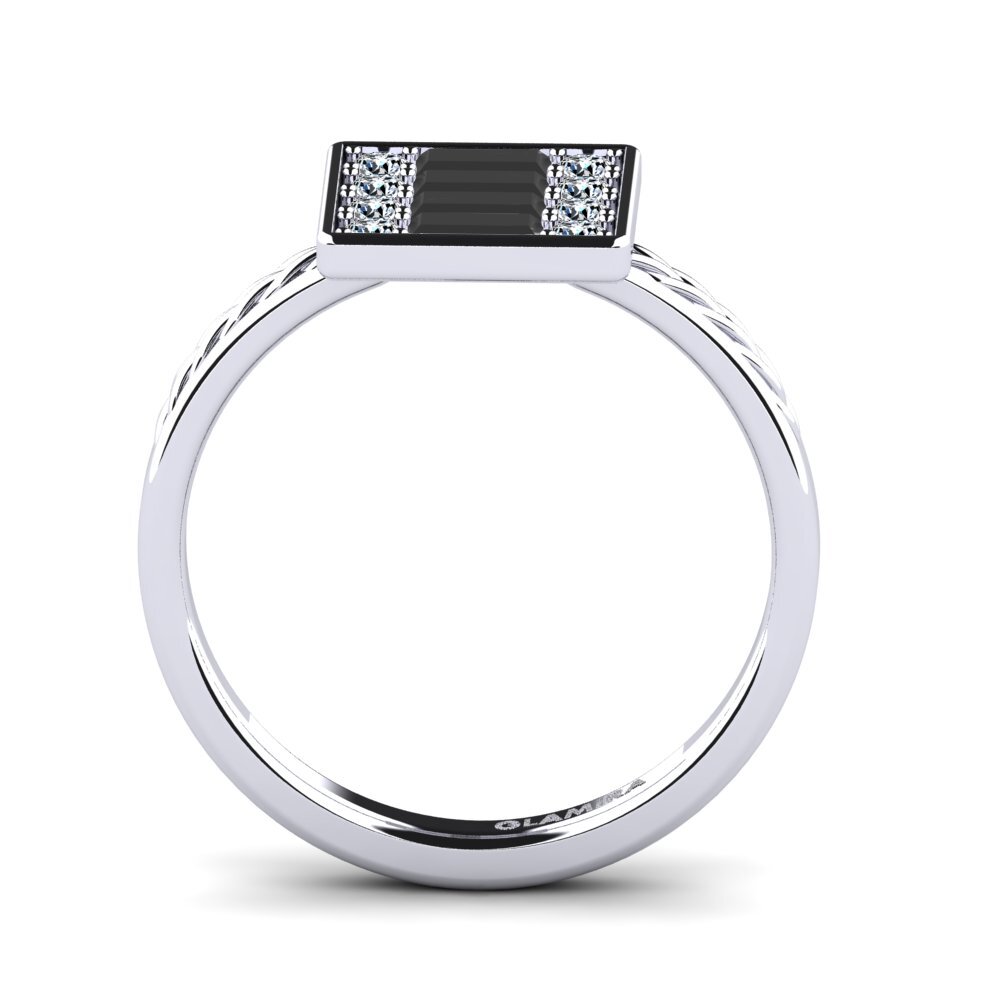 Black Diamond Engagement Ring Bobo