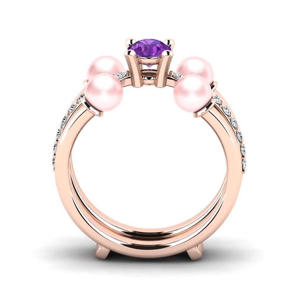 Amatista Anillo Bodend SET