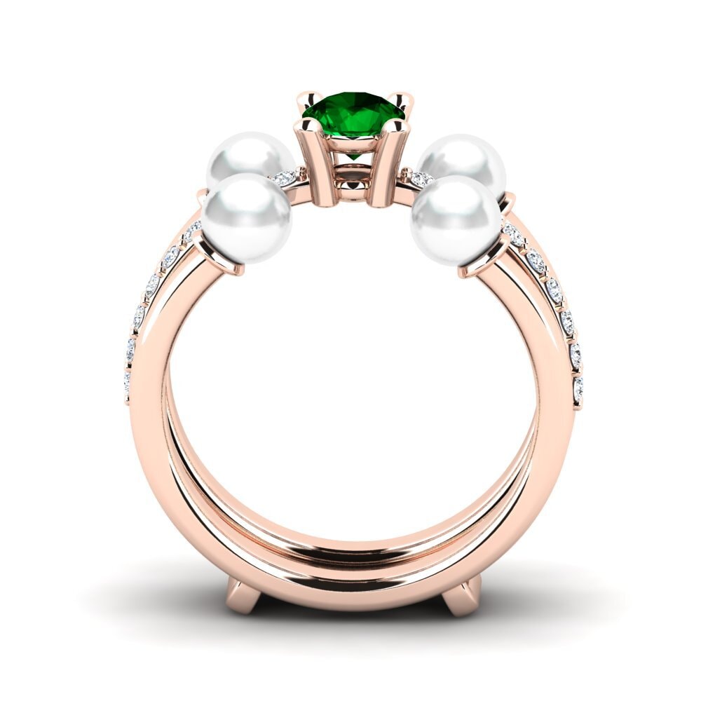 Zircônia Verde Anel Bodend SET
