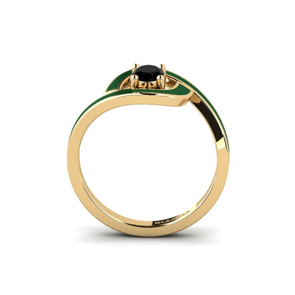 Schwarzer Onyx Ring Bogena