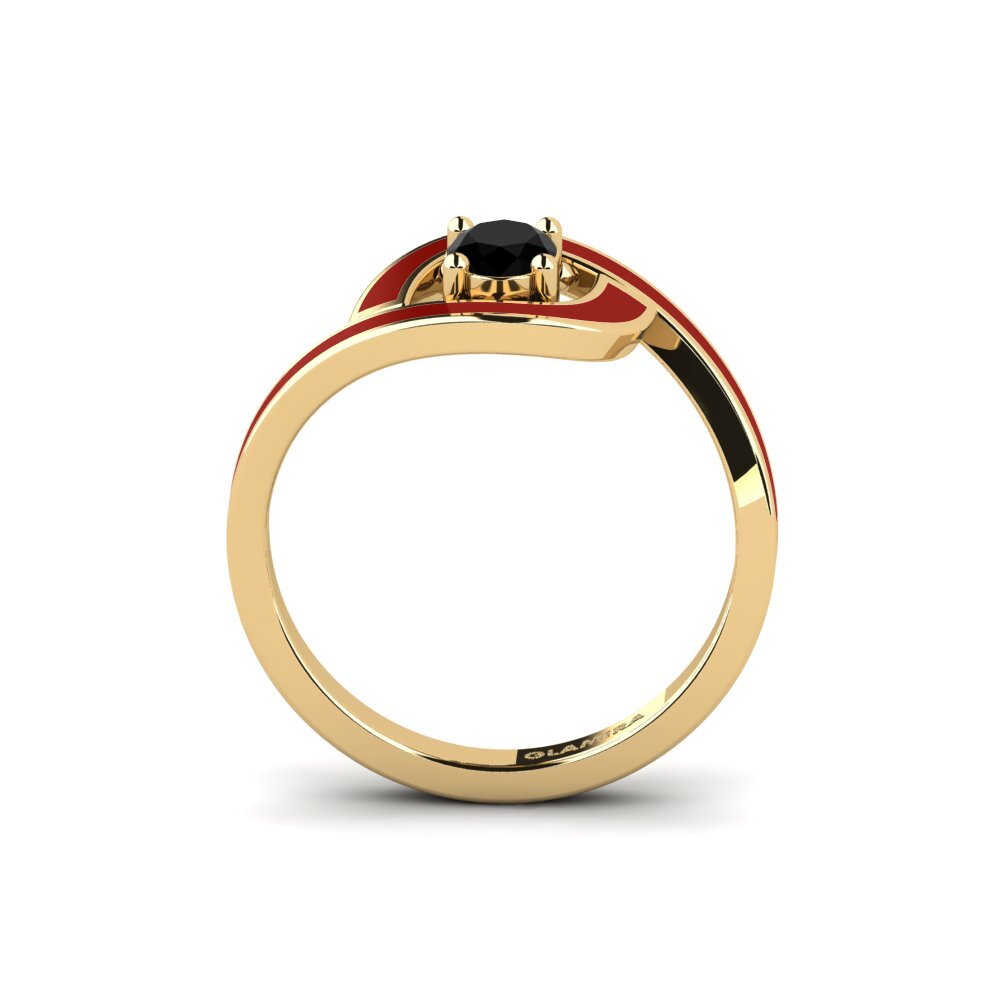 Schwarzer Onyx Ring Bogena