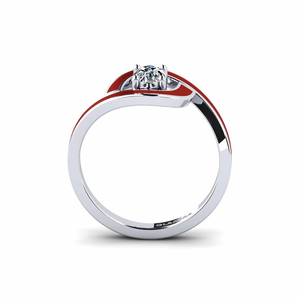Argent Blanc Bague Bogena