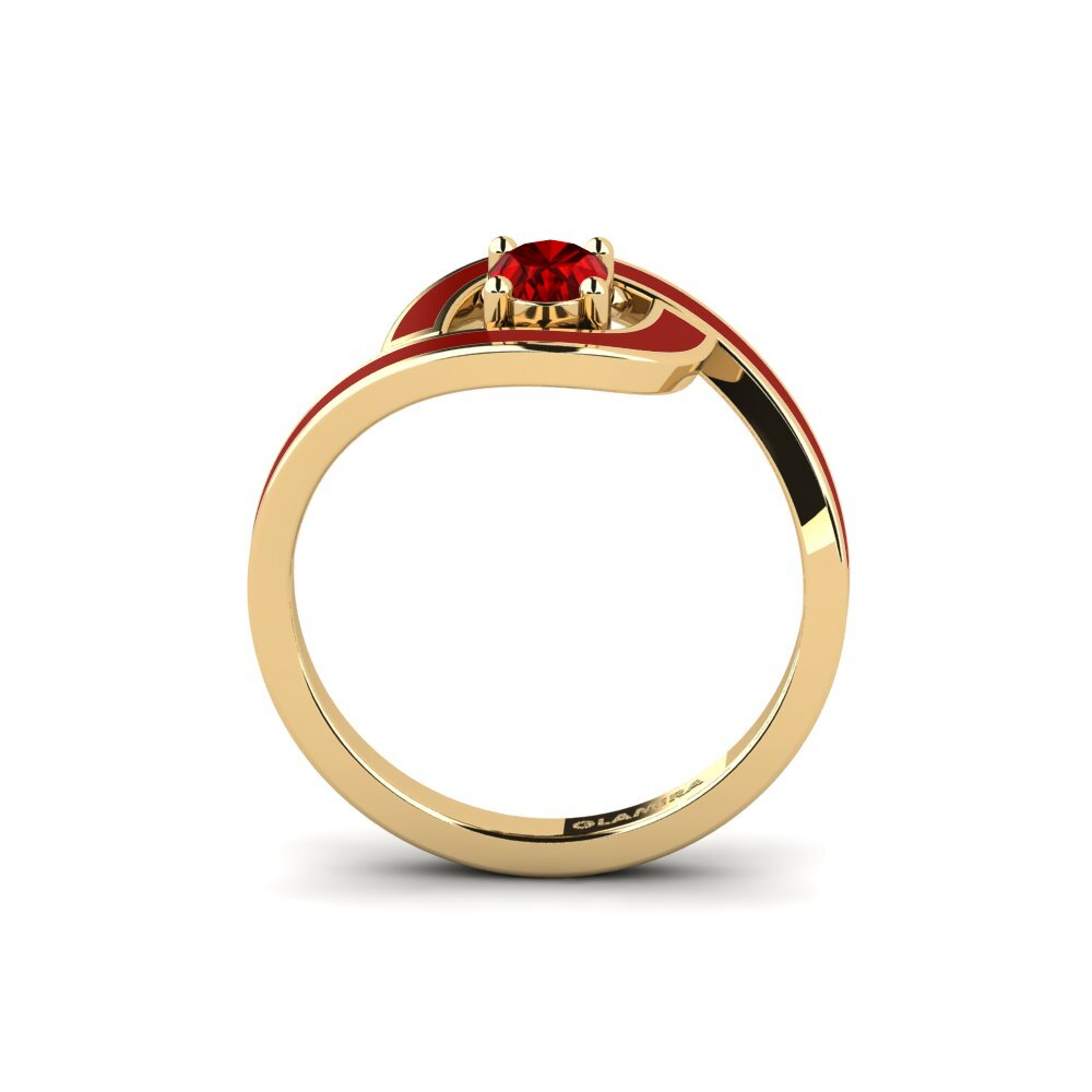 Rubin (im Labor gezüchtet) Ring Bogena