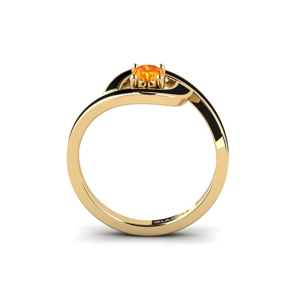 Orangefarbener Saphir Ring Bogena