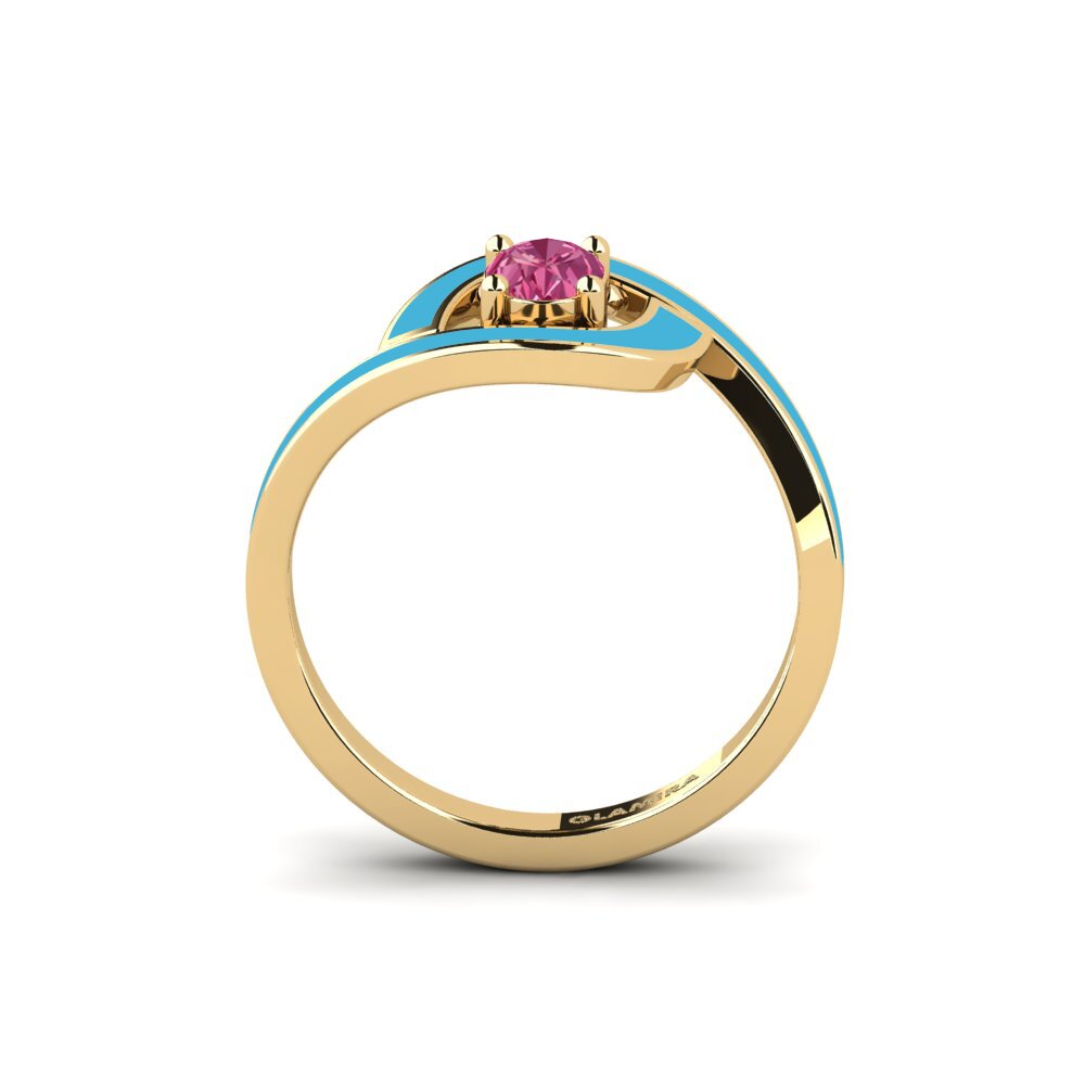 Rosa Turmalin Ring Bogena