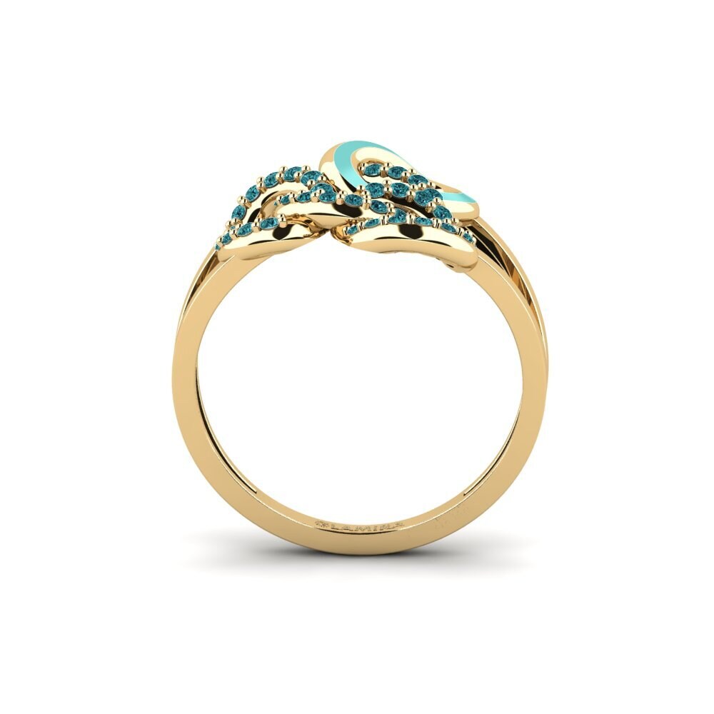 Diamante Azul Anel Bolingo