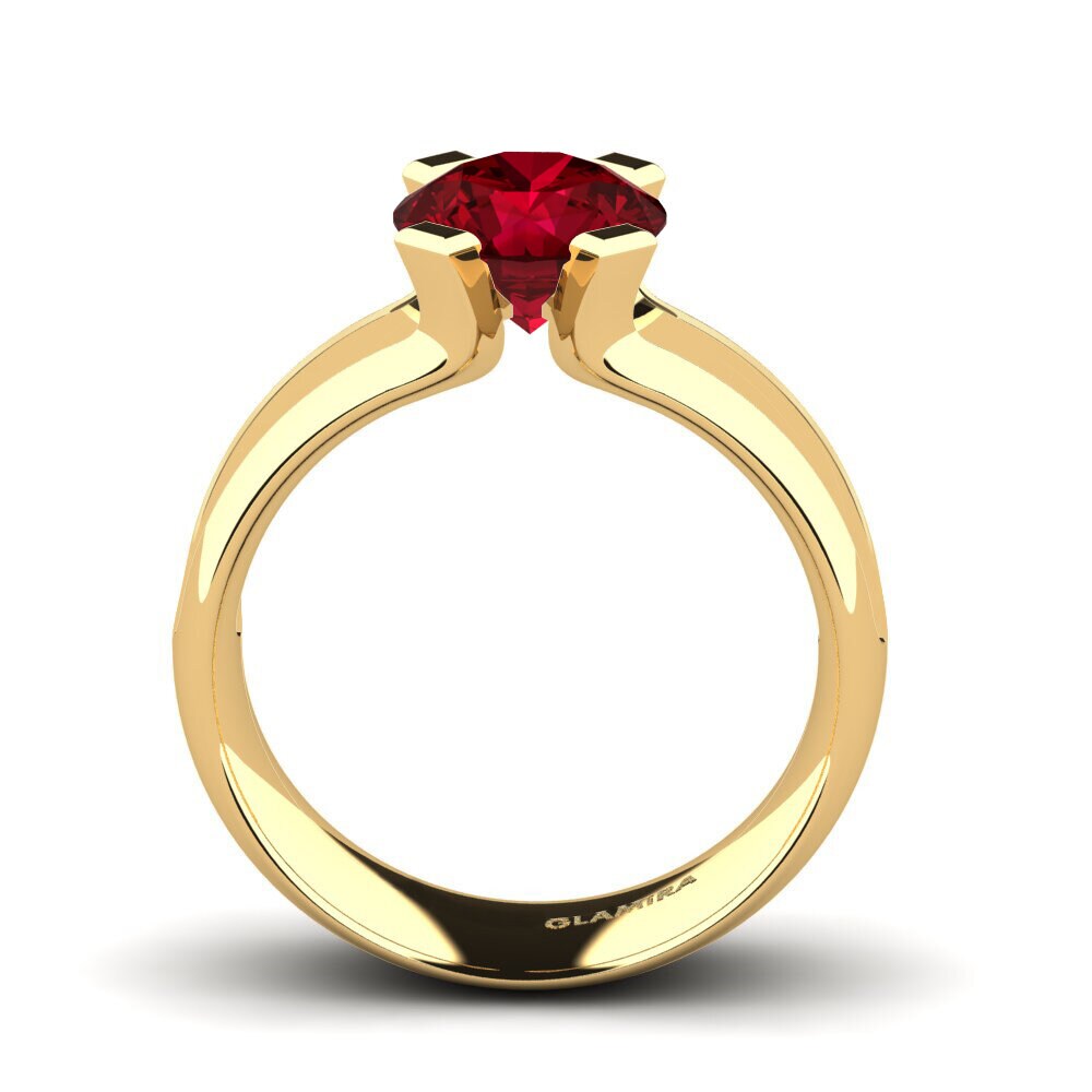 Red Zirconia Engagement Ring Bona 2.0 crt