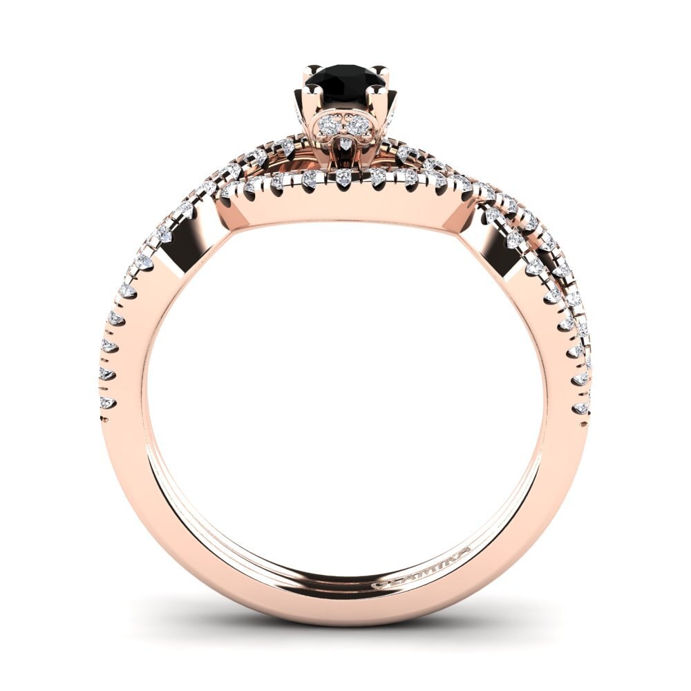 Black Diamond Engagement Ring Bonita 0.16 crt
