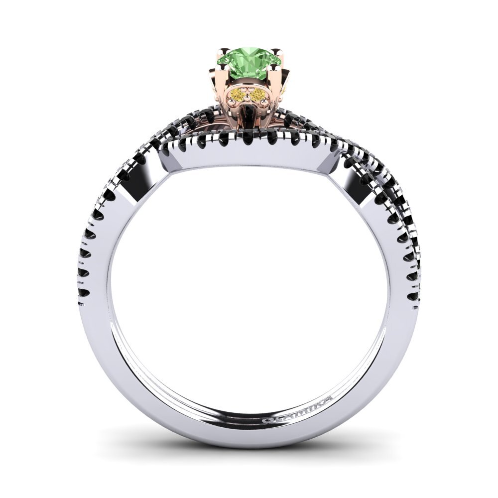 14K Wit & Rood Goud Verlovingsring Bonita 0.25 crt