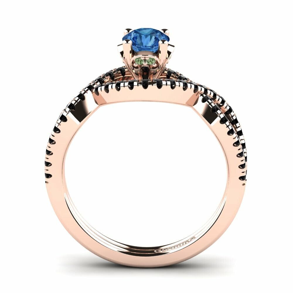 Donker Blauwe Zirkoon Verlovingsring Bonita