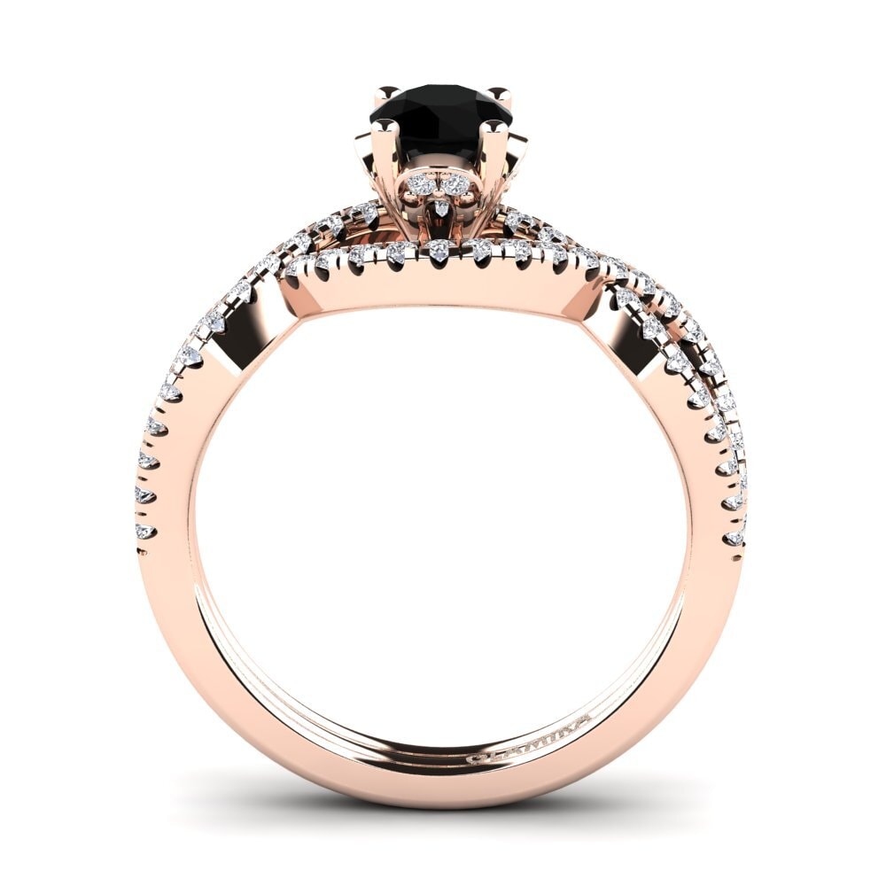 Black Diamond Engagement Ring Bonita