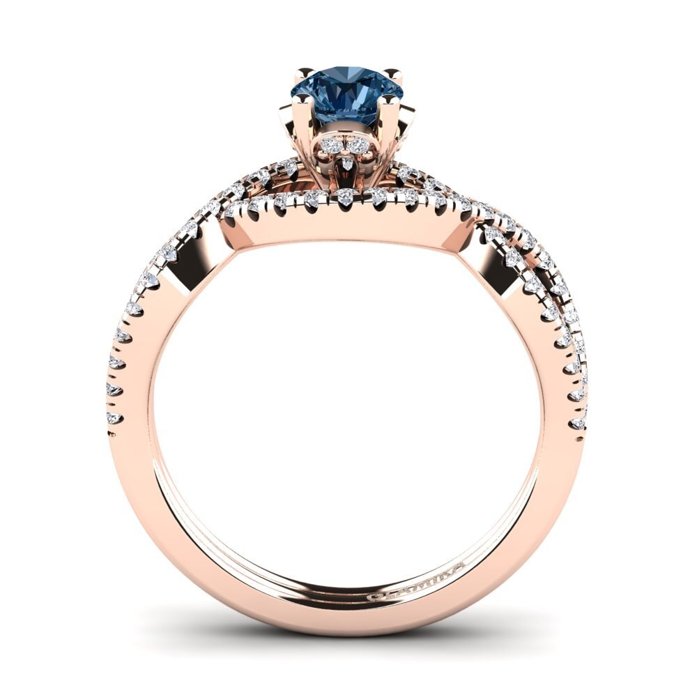 Blue Diamond Engagement Ring Bonita