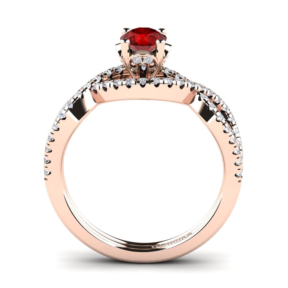 Ruby (Lab Created) Engagement Ring Bonita