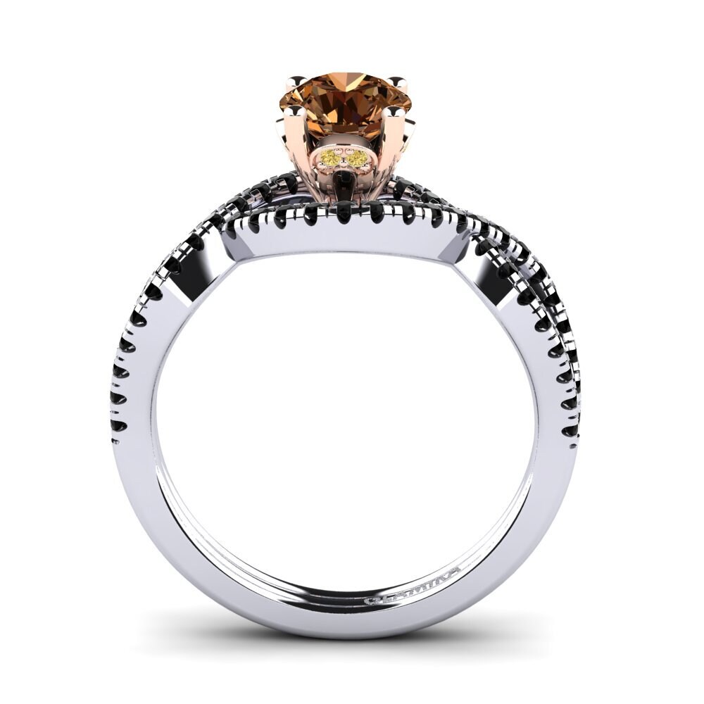 14K Wit & Rood Goud Verlovingsring Bonita 0.8 crt