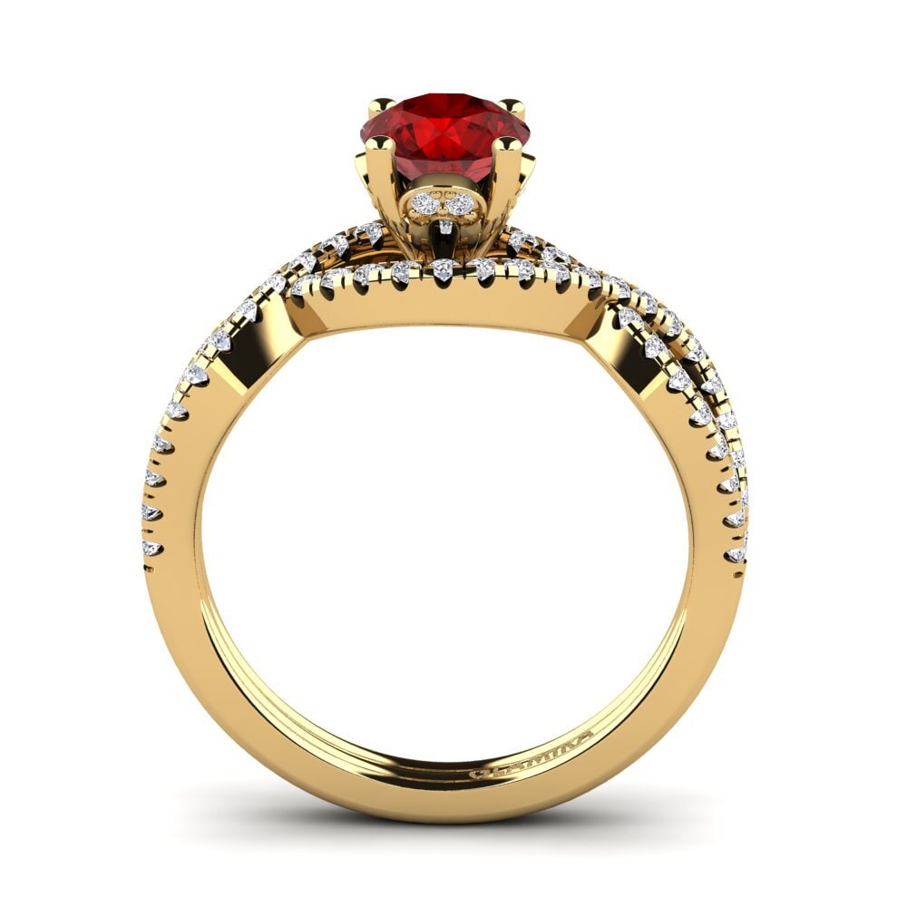 Ruby (Lab Created) Engagement Ring Bonita 0.8 crt