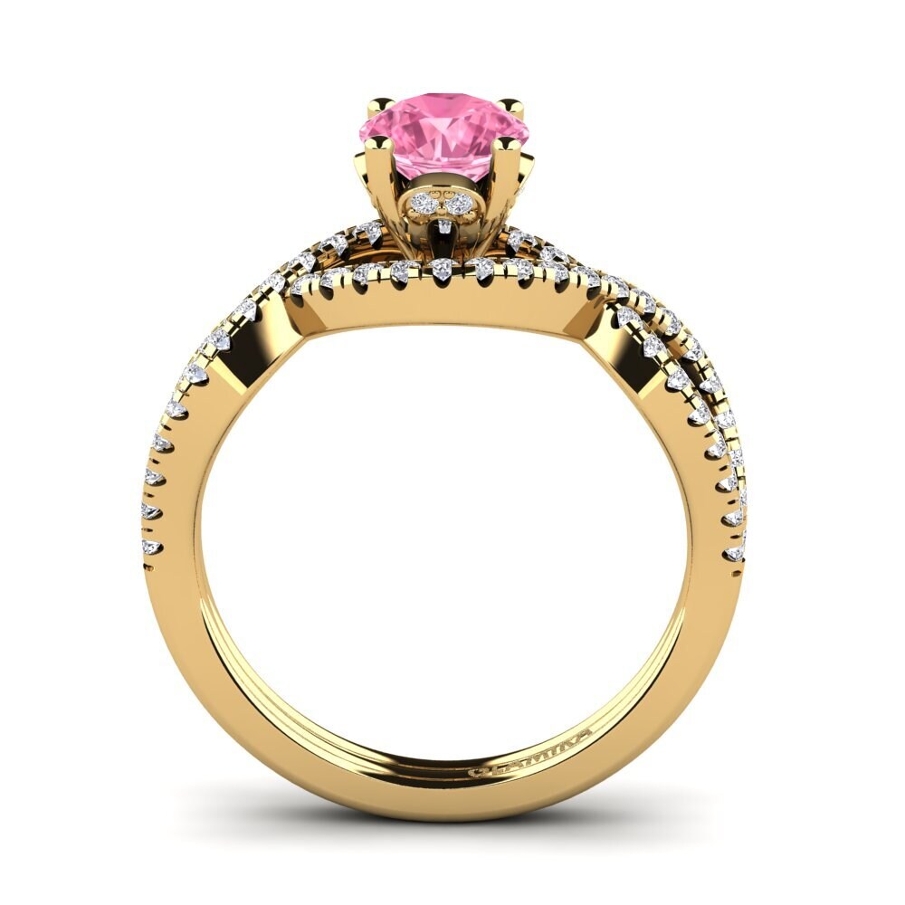 Pink Sapphire Engagement Ring Bonita 0.8 crt